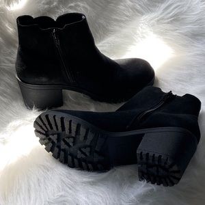 Black booties never used